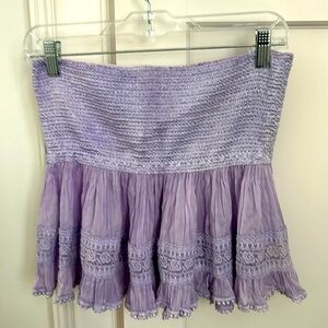 SUNDAY ST. TROPEZ embroidered skirt in Lilac, size Small